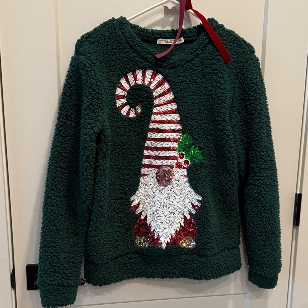 Chance or Fate Festive Green Gnome Sweatshirt